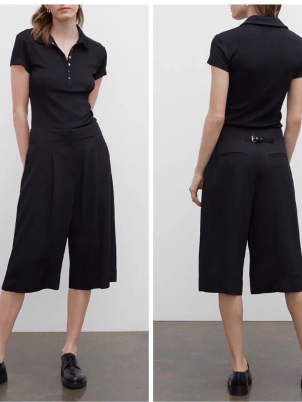 Club Monaco Soft Culotte Bermuda Pants - Picture 1 of 4